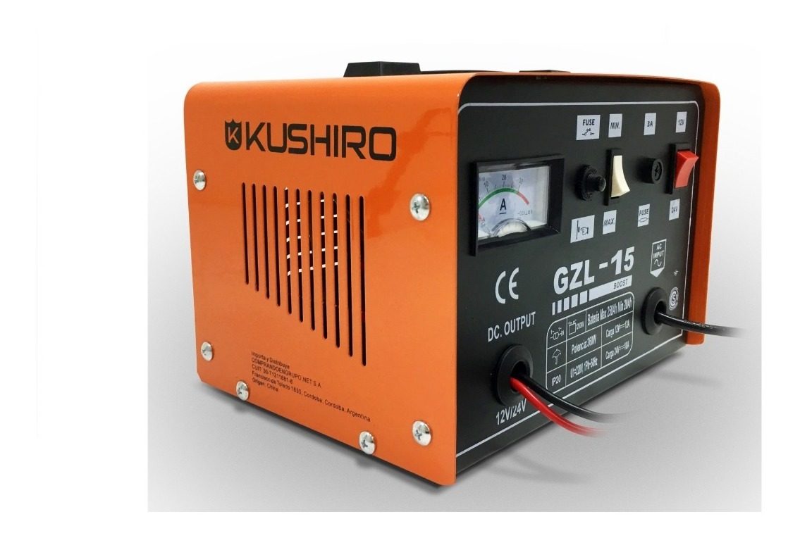 Cargador De Baterias 15amp Carga Rapida Auto Stop Kushiro - 1