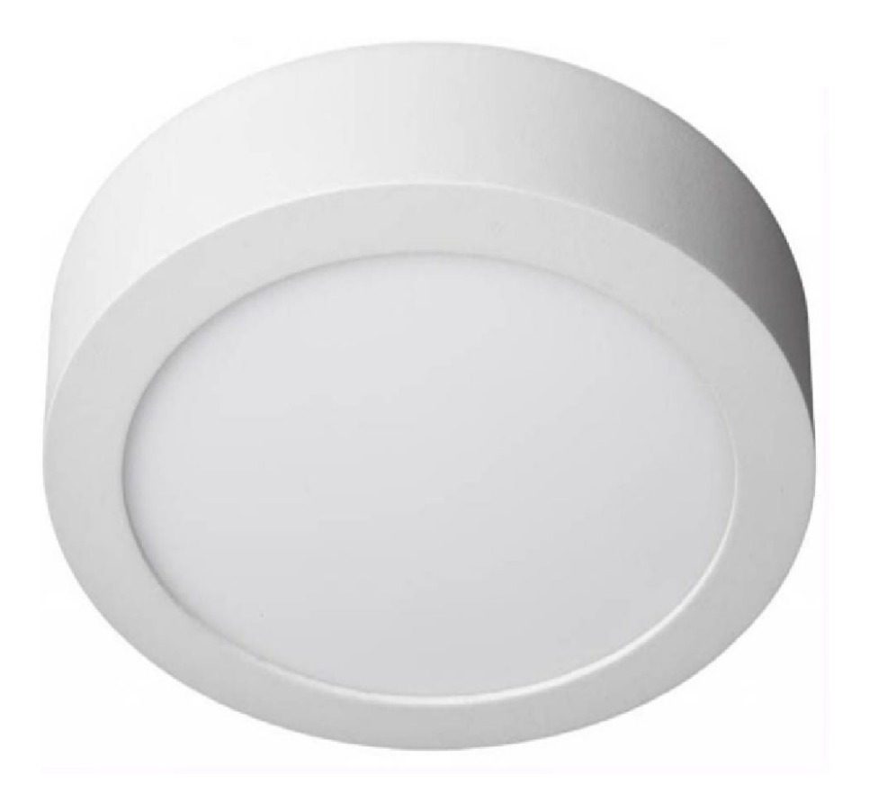 Plafón Led Frío 12w 900lm Redondo Interior Exterior 170x28mm Blanco