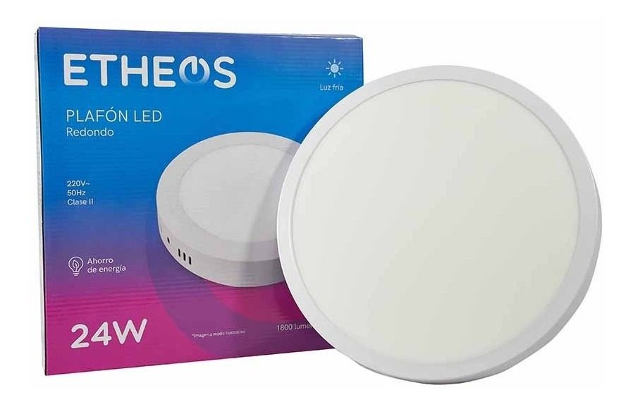 Plafon Led Frio 24w 1800lm Redondo Interior Exterior 300x28m Blanco - 2