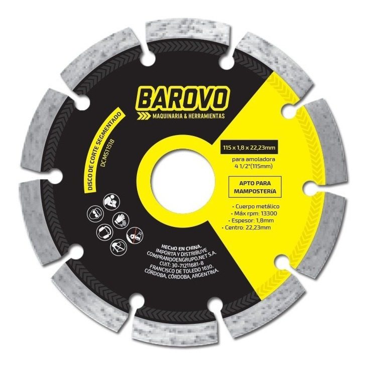 DISCO DIAM MAMPOS.SEG.115*1,8