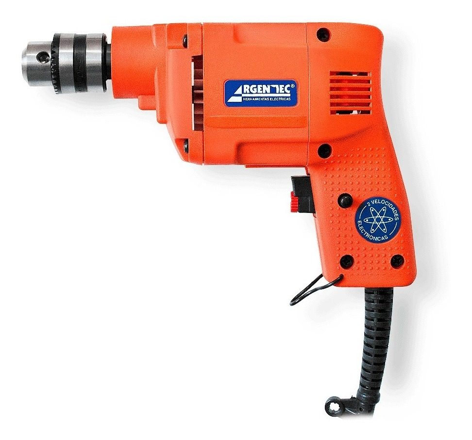 Taladro Electric Industrial 10mm 400w 2 Velocidades Argentec Naranja 50