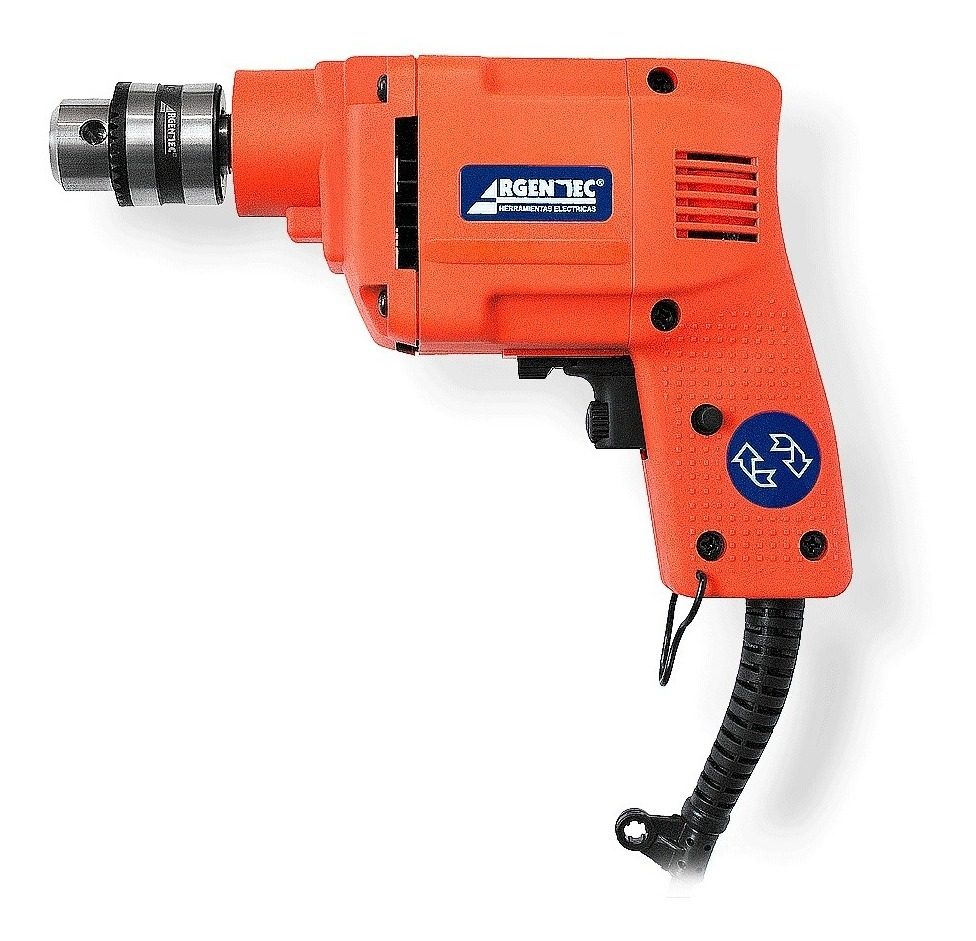 Taladro Electrico Industrial 10mm 400w Vel.var.rev Argentec Naranja 50 Hz