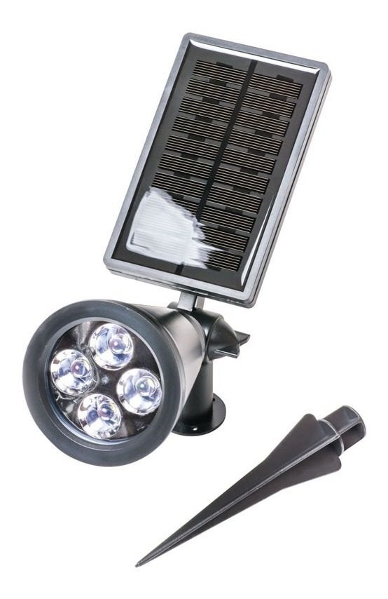 Led Solar Luz Reflector Estaca Parque 6000k Enc. Auto Etheos Negro - 2