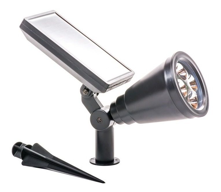 Led Solar Luz Reflector Estaca Parque 6000k Enc. Auto Etheos Negro - 4