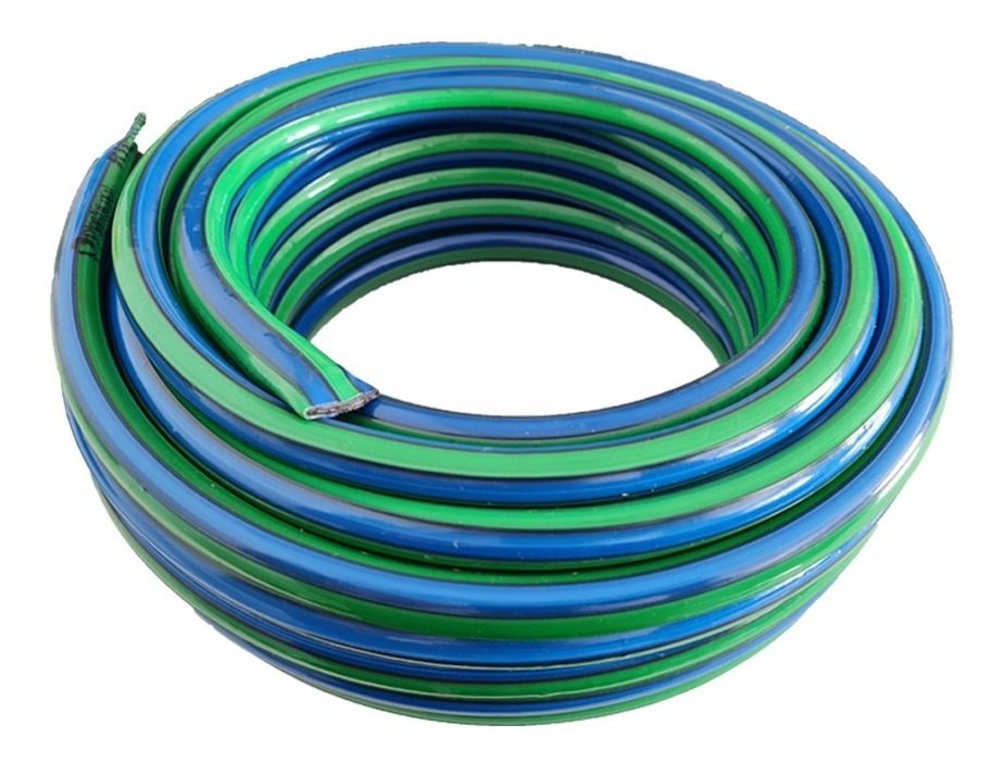 Manguera Pvc De Riego Liviana Interior Negro 1/2  X 15 M Verde Claro