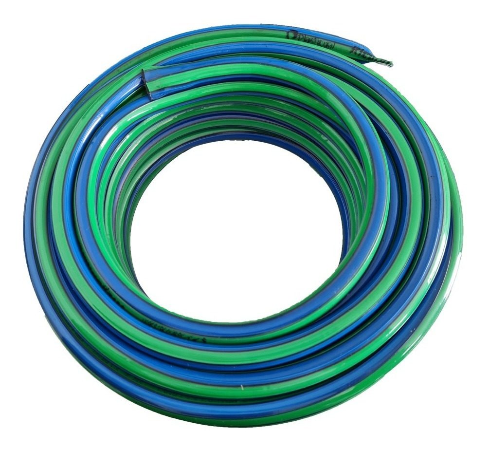 Manguera Pvc De Riego Liviana Interior Negro 1/2  X 15 M Verde Claro - 1