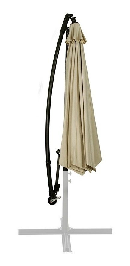 Sombrilla Jardin Lateral Colgante Banana 3m Natural Kushiro - 1