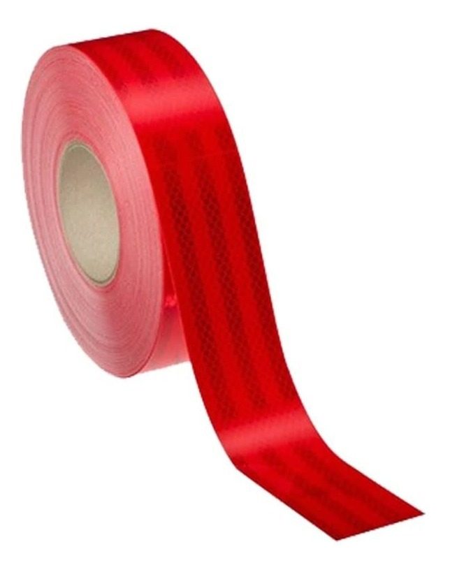 Cinta Reflectiva Alta Densidad Lateral Roja X Metro Rojo