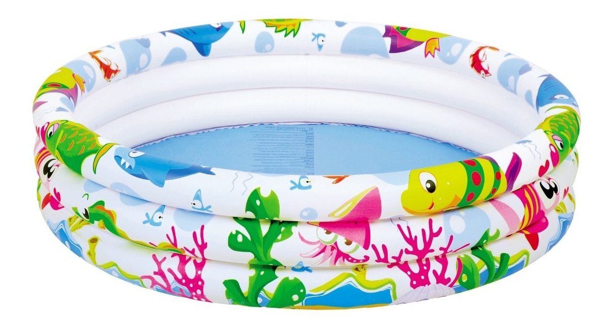 Pileta Inflable Para Bebes Niños 3 Aros 91cm X 25cm