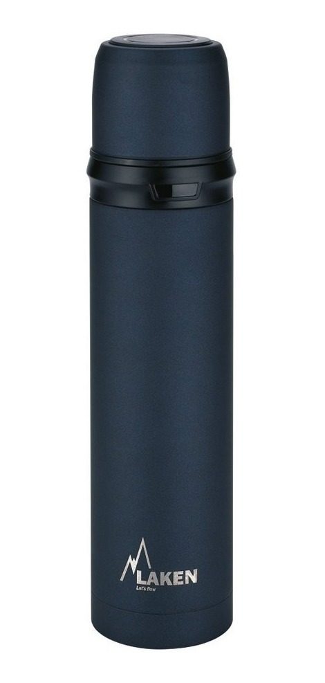 Termo Acero Inoxidable 1l C/tapon Vaso Negro/rojo Laken