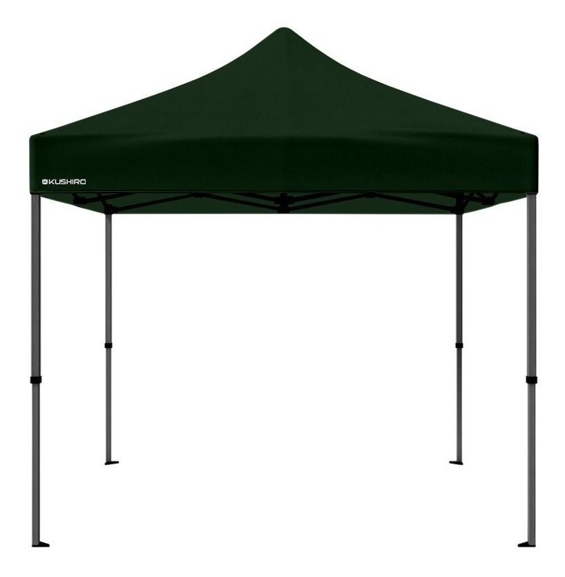 Gazebo Plegable Acero 3x3 Verde Impermeable + Bolso Kushiro