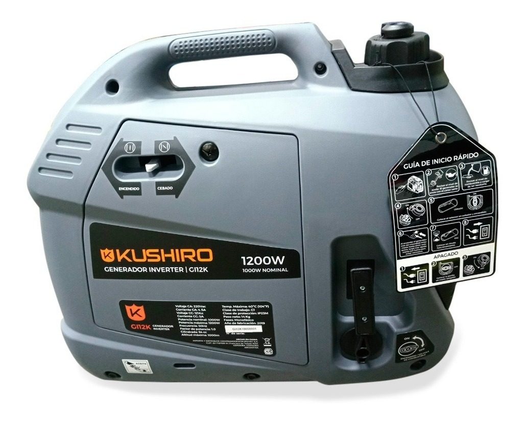 Generador 1000w Inverter Max 1200w 3l Manual Gi12k Kushiro - 1