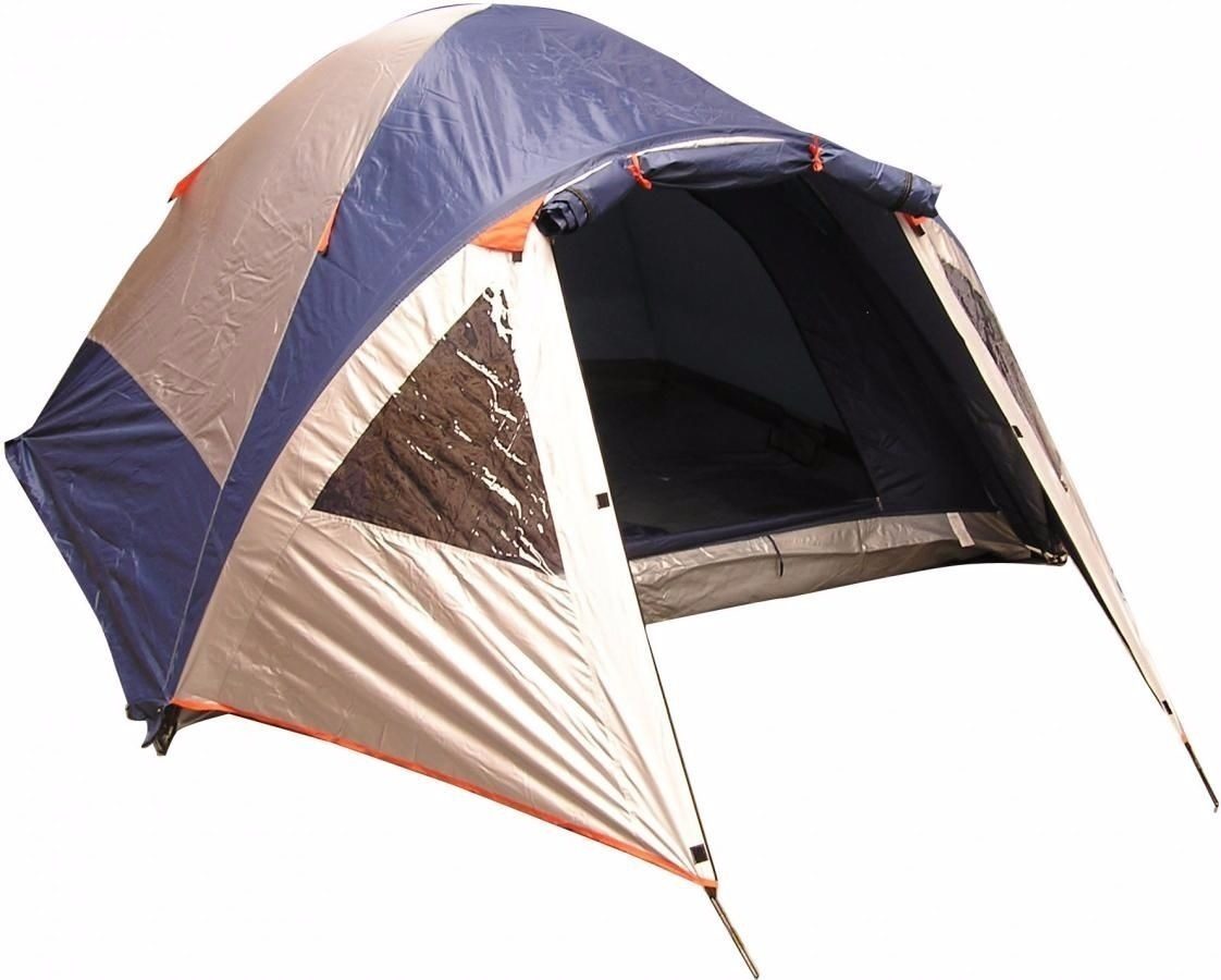 Carpa Familiar Iglu Bamboo Highland Iv 4pers. Impermeable 20 Azul/gris