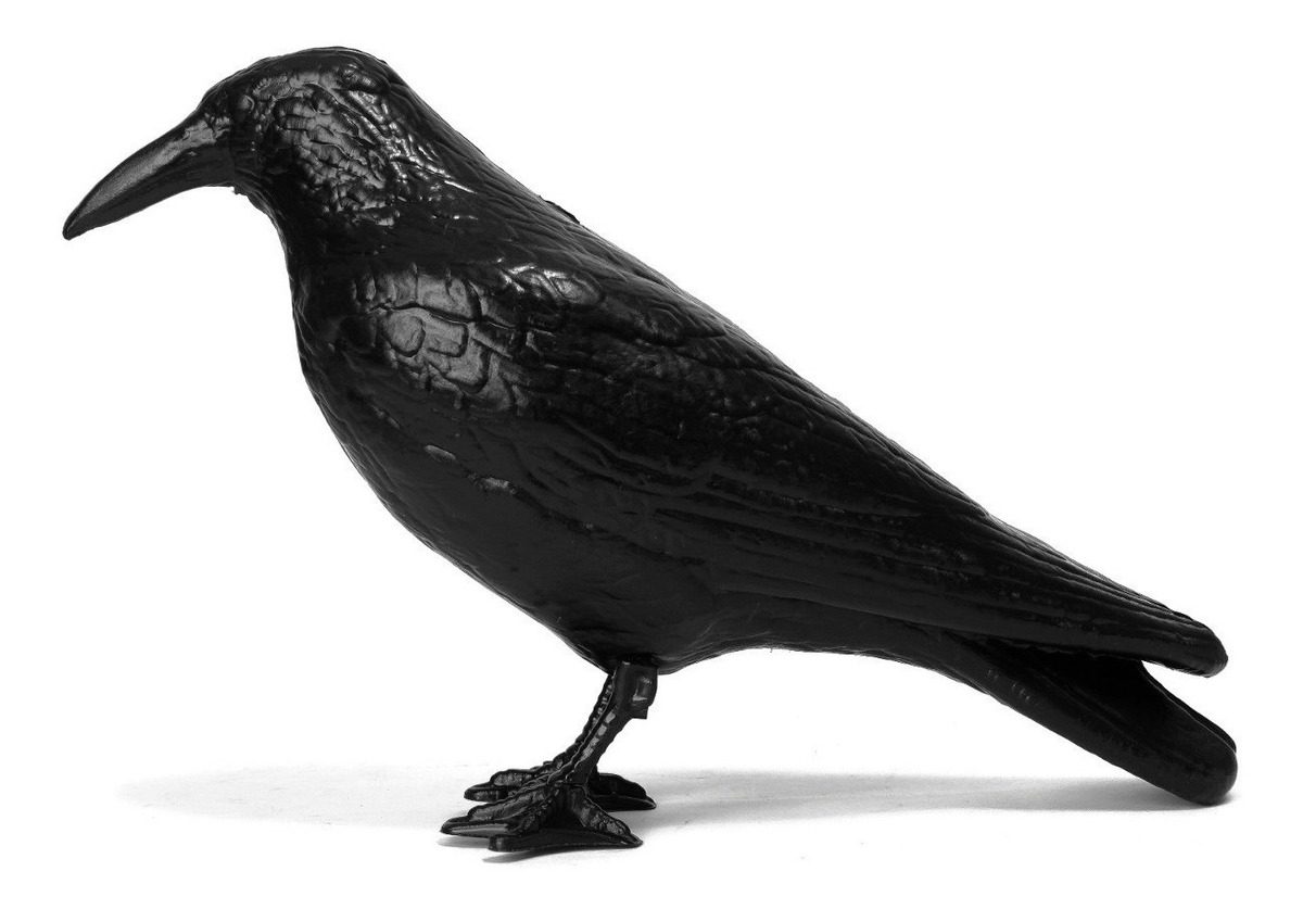 Cuervo Raven Ahuyenta Anti Palomas Espanta Pajaros Plastico - 1