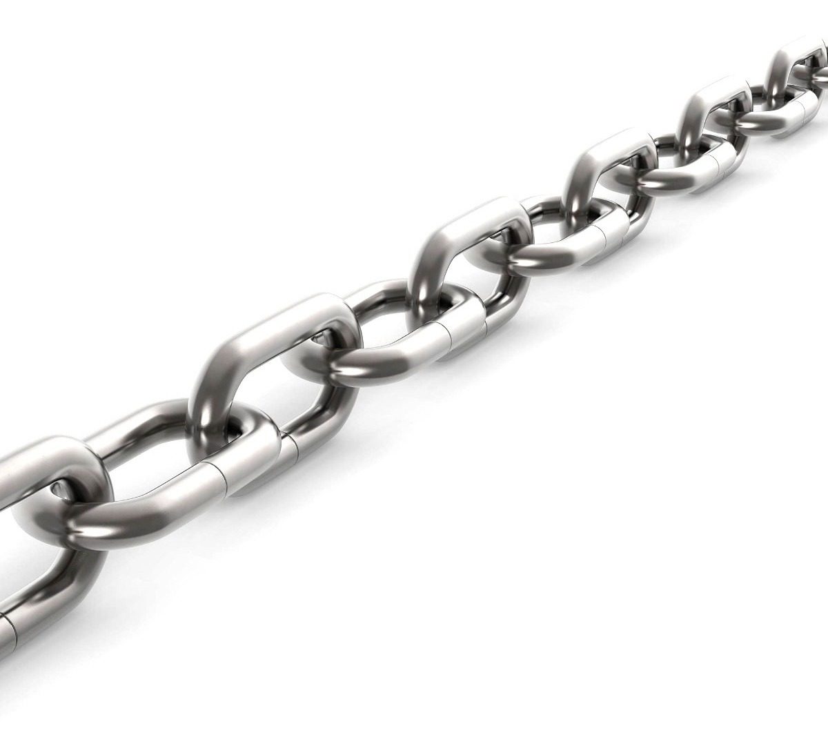 Cadena Patente Zincada Nº100 - 10mm Eslabon Soldado Gris