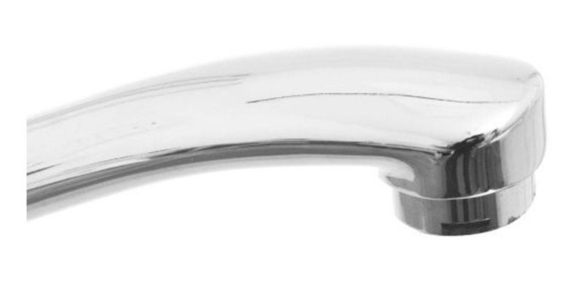 Grifería Monocomando De Cocina Con Pico Horizontal Gloa Plateado Cromado - 2