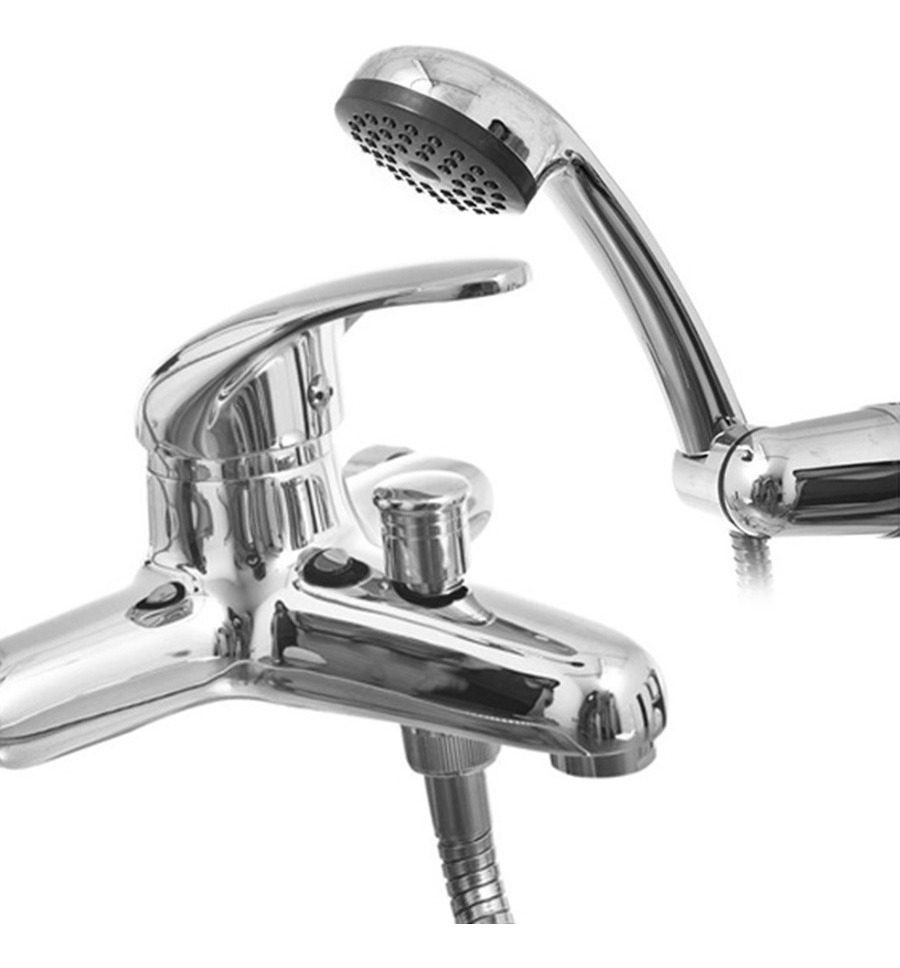 Grifería Monocomando De Bañera Para Baño Linea Missouri Gloa Plateado Cromado