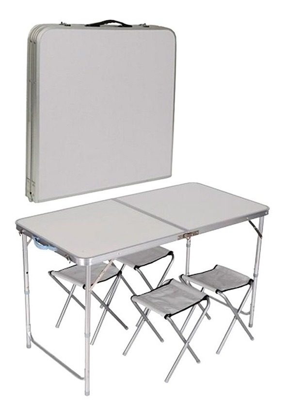 Set De Mesa Plegable Con 4 Sillas Para Camping Kushiro - 1