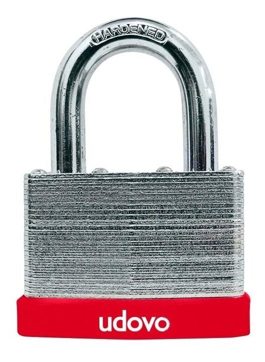Candado Laminado Acero Galvanizado 40 Mm Traba Simple Gris - 1