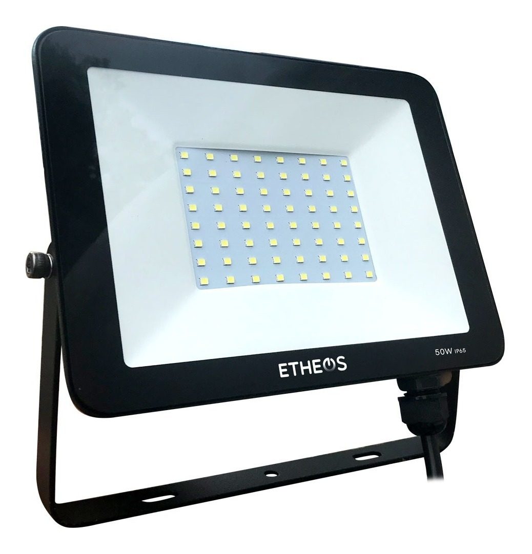Reflector Led 50 Watts 4250 Lumens Calido 3000k Ip65 Negro