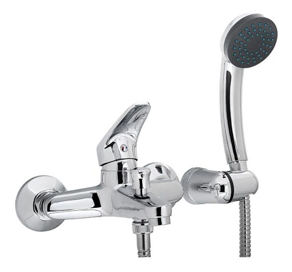 Grifería Monocomando De Bañera Para Baño Linea Obi Gloa Plateado