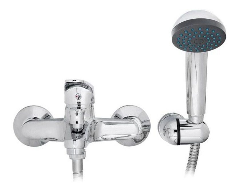 Grifería Monocomando De Bañera Para Baño Linea Obi Gloa Plateado - 3