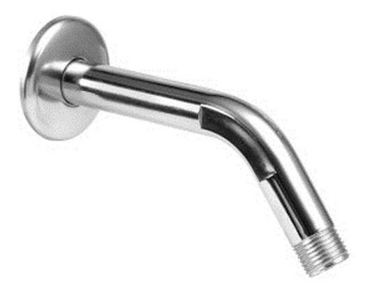 Brazo De Abs Cromado Para Ducha 20cm Conexion 1/2 Gloa Plateado