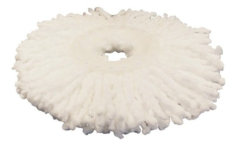 Paño De Microfibra Para Mopa Redondo Universal Blanco