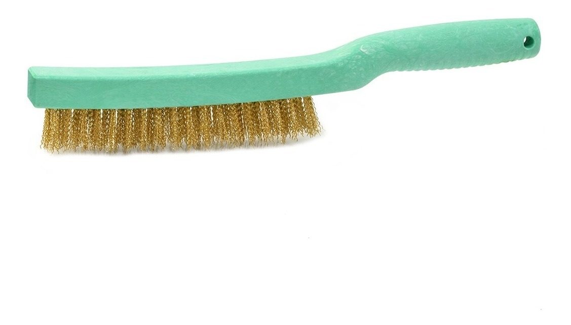 Cepillo Bronce Calabro Manual Mango Ergonómico Madera 4x19