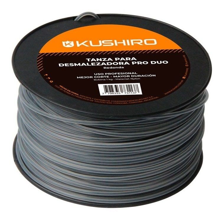 Tanza Desmalezadora Profesional Duo 2,50mm X Kg - Kushiro Negro