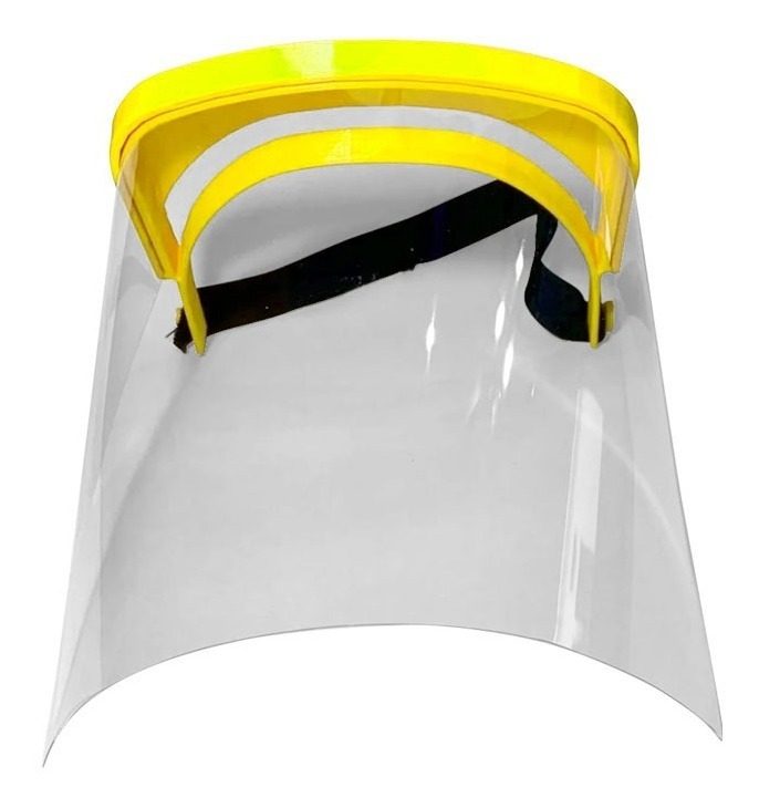 Máscara Protección Facial Pp Reutilizable C/banda Elastica Amarillo