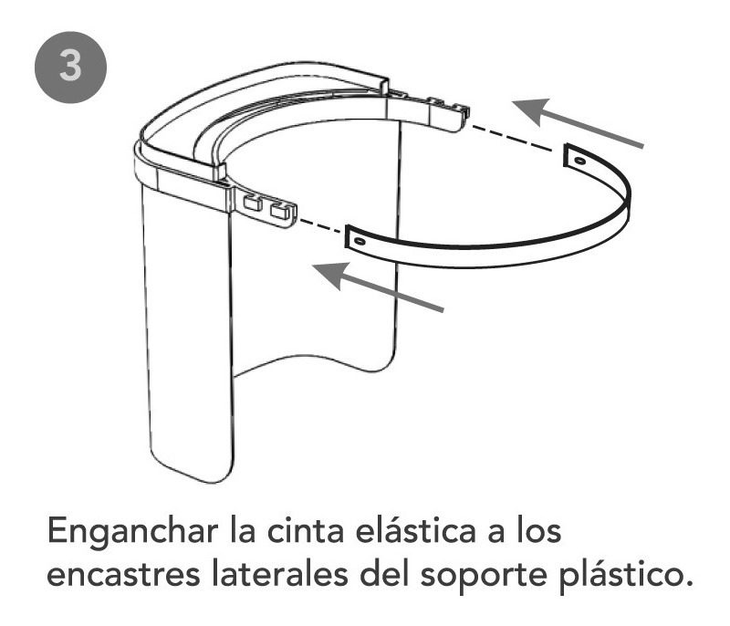 Máscara Protección Facial Pp Reutilizable C/banda Elastica Amarillo - 6