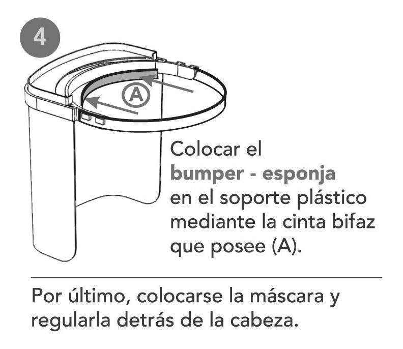 Máscara Protección Facial Pp Reutilizable C/banda Elastica Amarillo - 7