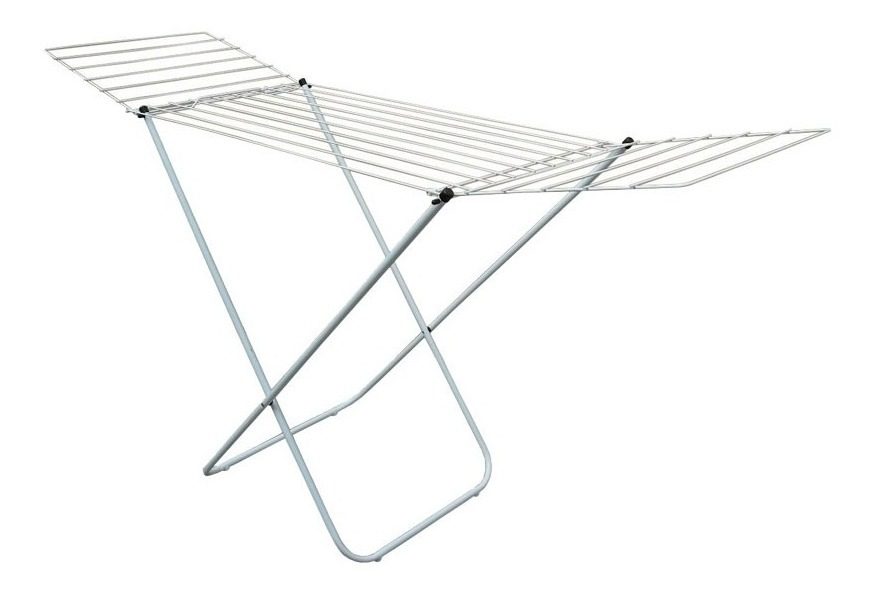 Tendedero Tender Hierro + Pp Plegable Con Alas 1,8m - Vonne Blanco