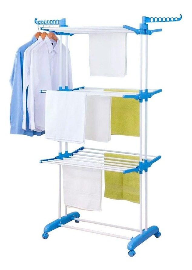 Tendedero Tender Vertical Con Ruedas 170cm - Vonne Blanco