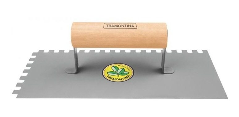 Llana Metalica Dentada 27x12cm C/asta Metalica Tramontina