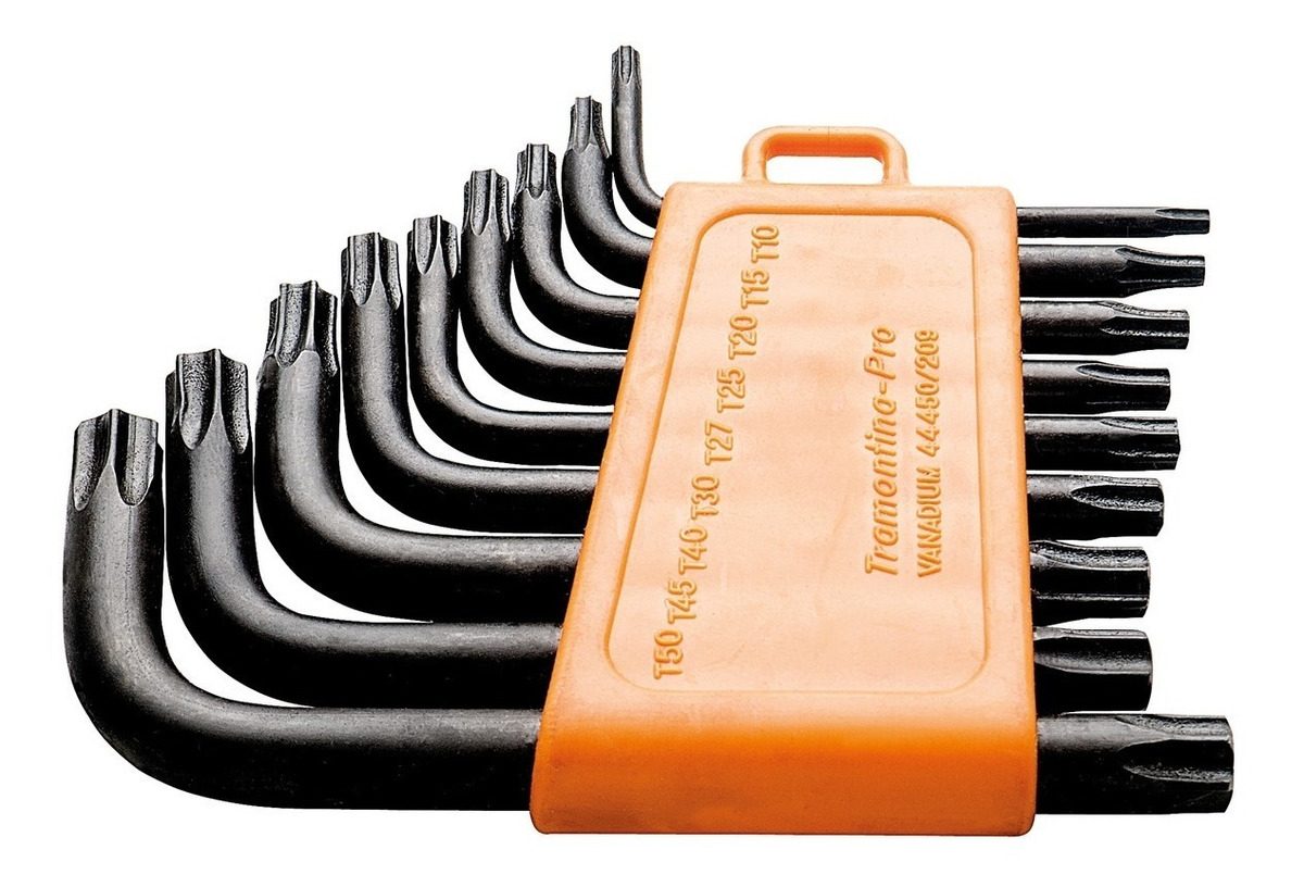 Juego Llaves Cortas Torx X9 Pzas T10 A T50 Tramontina