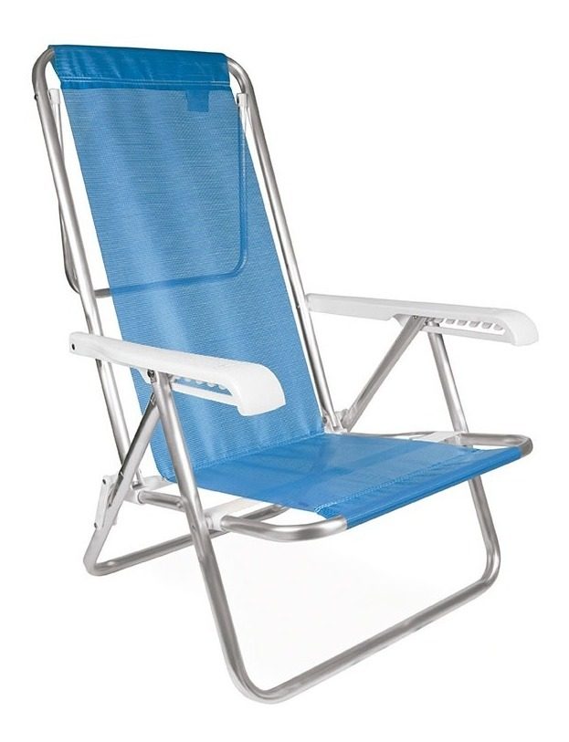 Silla Reclinable Reposera 8 Posiciones Mor Color Azul Azul