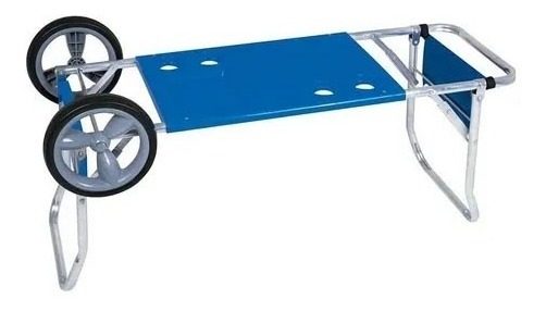 Carrito De Playa Con Mesa De Aluminio Super Fuerte Mor Azul - 1