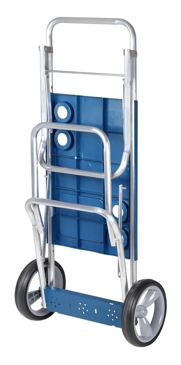 Carrito De Playa Con Mesa Y Apoya Heladera De Aluminio Mor Azul - 3