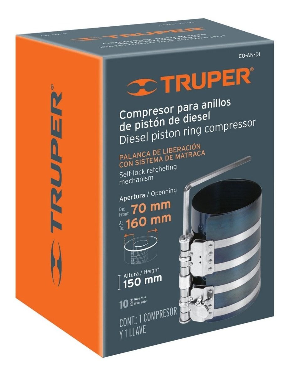 Compresor P/ Anillos Diesel Apertura 70-160mm Altura 153mm - 1