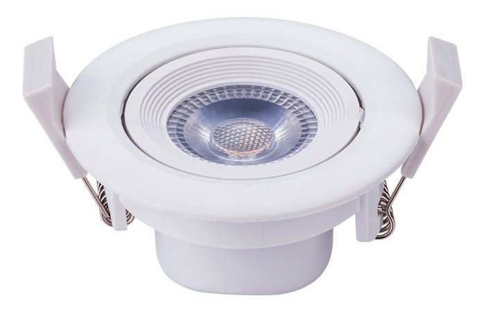 Spot Led 90x40mm P/ Embutir Aro Móvil Redondo 7w - Cálida Blanco