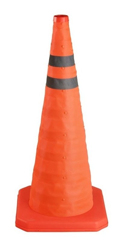 Cono Vial Plegable Naranja De 70 Cm Con Reflectivo Kushiro