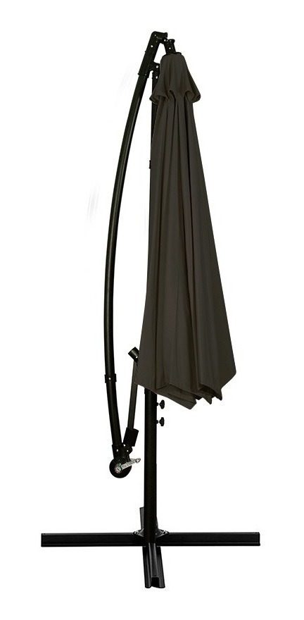 Sombrilla Jardin Lateral Colgante Banana 3m Oscura Kushiro - 1