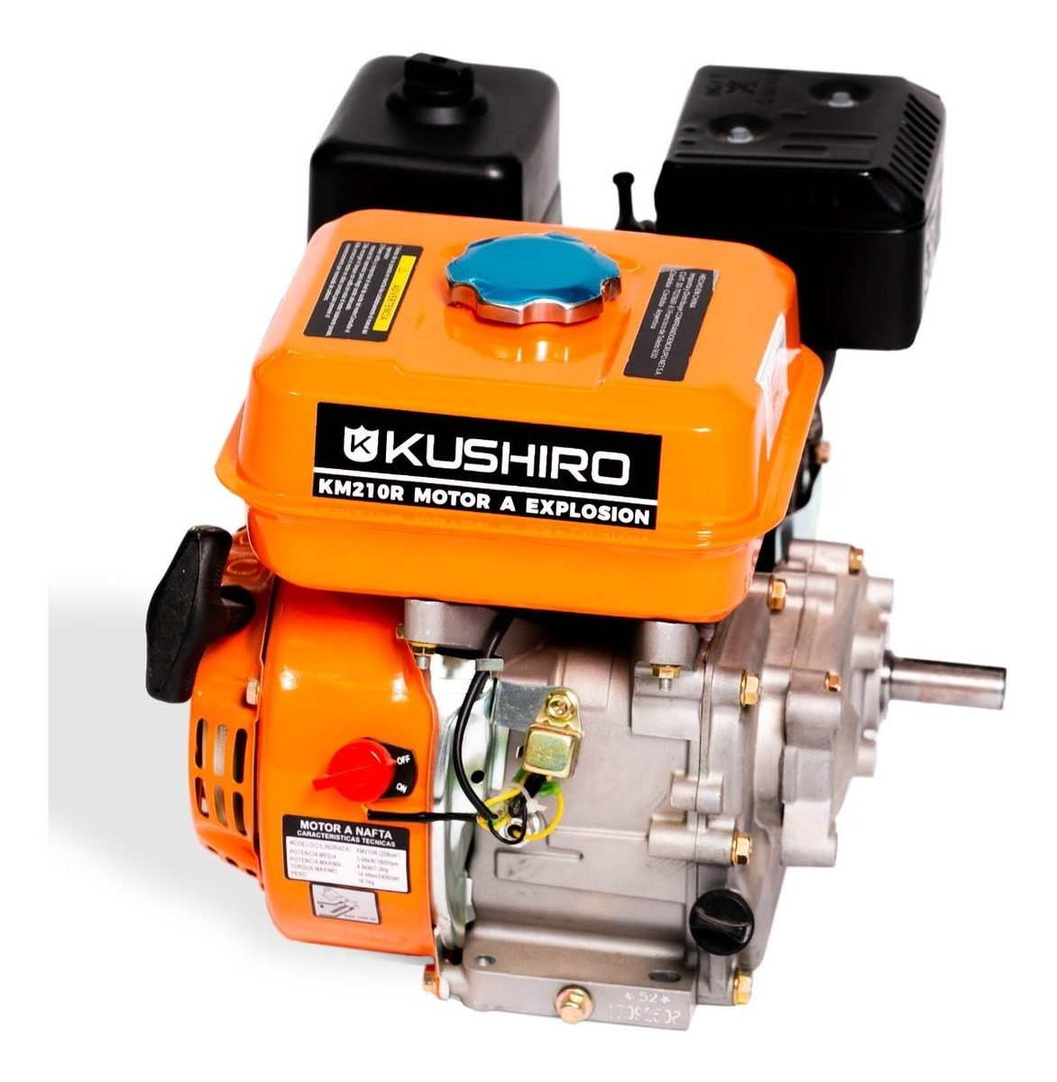 Motor Explosión Nafta Kushiro 7 Hp 208 Cc Horiz. C/ Reductor - 2