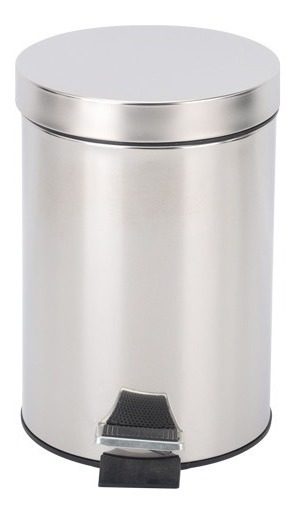 Cesto Tacho De Basura Inoxidable Con Pedal 5lt Vonne Gris