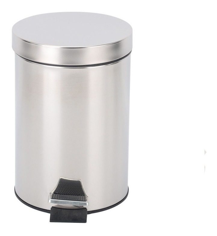 Cesto Tacho De Basura Inoxidable Con Pedal 20lt Vonne Gris