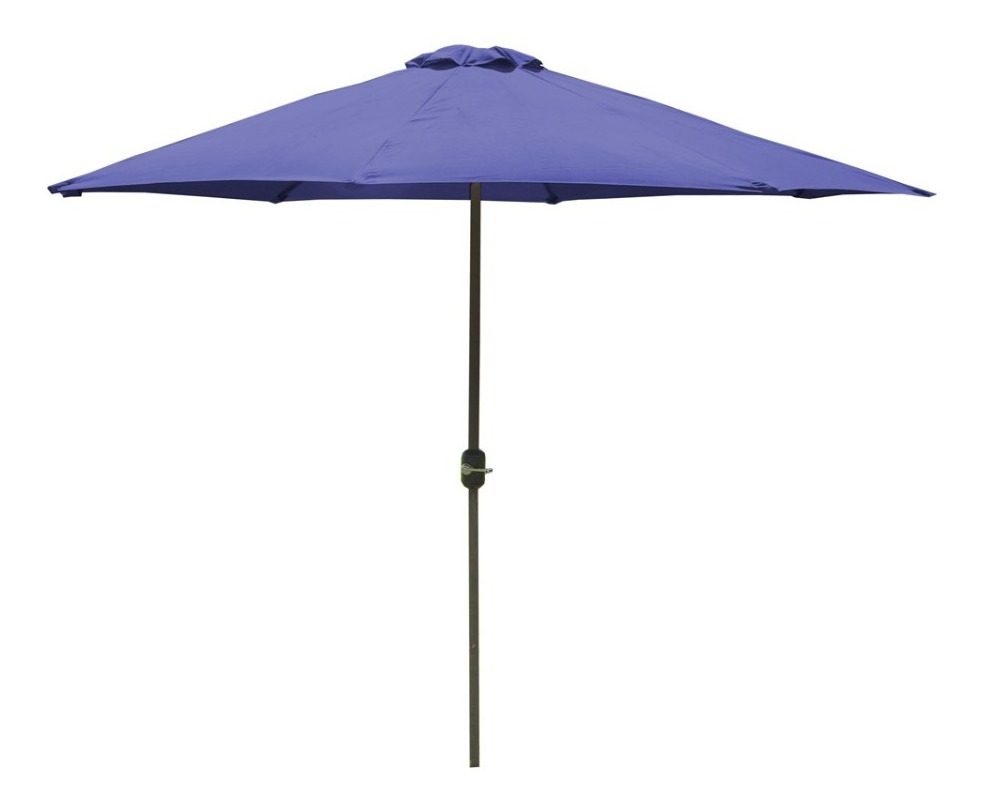 Sombrilla De Jardin Extra Grande 2,70m  Manivela Inclinacion Azul