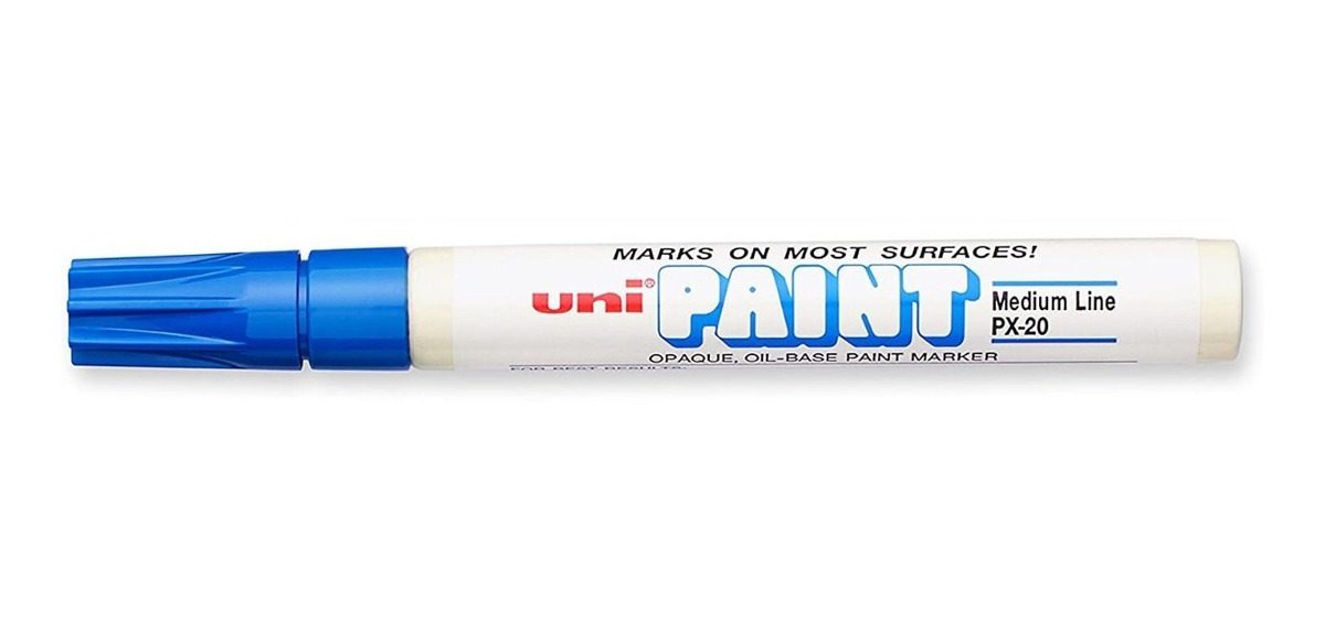 Marcador Azul Uni Paint Px-20 Oleo Permanente Profesional