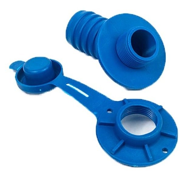 Tapon Con Desagote Para Piletas De Lona Azul